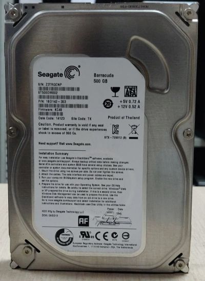 Лот: 19679908. Фото: 1. HDD 500Gb/Seagete /SATA3/3,5... Жёсткие диски (HDD)
