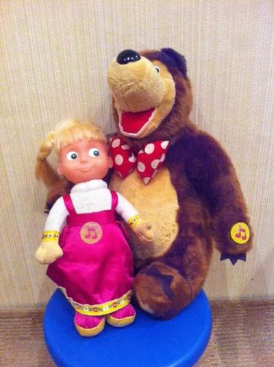 Лот: 4362206. Фото: 1. игрушки мягкие маша и медведь. Мягкие