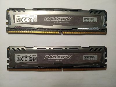Лот: 17035868. Фото: 1. Ballistix DDR4 2400 2x4GB. Оперативная память