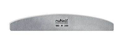 Лот: 8385064. Фото: 1. Пилка для Ru Nail серая полукруг... Инструменты, аксессуары