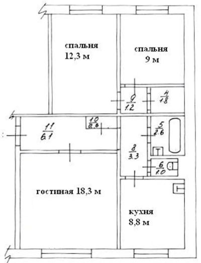 Лот: 4594595. Фото: 1. Продам 3-комн. Крайняя 2 (аг.419... Квартиры, студии