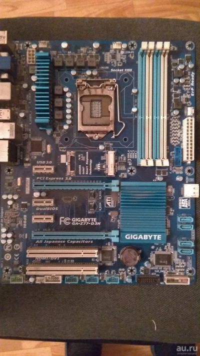 Лот: 13399399. Фото: 1. Материнская плата Gigabyte GA-Z77-D3H... Материнские платы