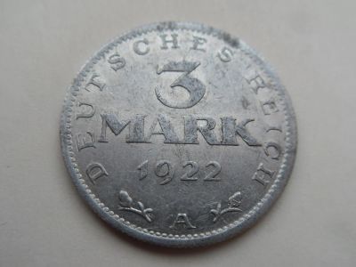 Лот: 11081116. Фото: 1. Германия 3 марки 1922 3-я годовщина... Германия и Австрия