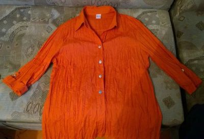 Лот: 8363623. Фото: 1. рубашка оранжевая. Блузы, рубашки
