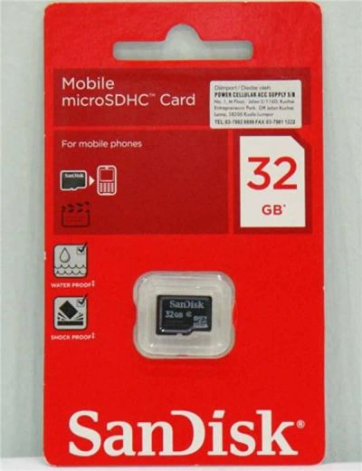 Лот: 9077988. Фото: 1. Флешка SanDisk microSDHC микро... Карты памяти