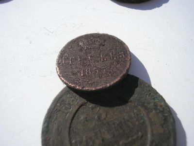Лот: 8191344. Фото: 1. Денежка 1855 года. Вензель Александра... Россия до 1917 года