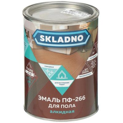 Лот: 24086046. Фото: 1. Эмаль Skladno, ПФ-266, алкидная... Краски, лаки, растворитель