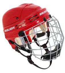 Лот: 4894574. Фото: 1. Шлем bauer 4500 (red) + маска. Шлемы