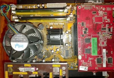 Лот: 24958939. Фото: 1. Матплата ( ASUS - P5LD2 SE)+процессор... Комплекты запчастей