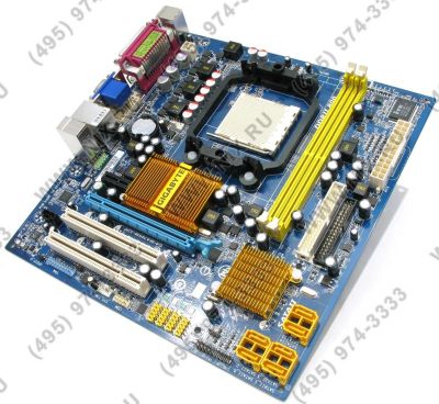 Лот: 8066778. Фото: 1. Gigabyte GA-MA74GM-S2H rev1.0... Материнские платы