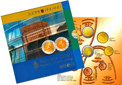 Лот: 9670875. Фото: 1. Финляндия 2006 Набор евро монет... Наборы монет