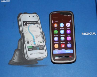 Лот: 3270744. Фото: 1. Nokia 5230 Black Navi GPS (полный... Смартфоны