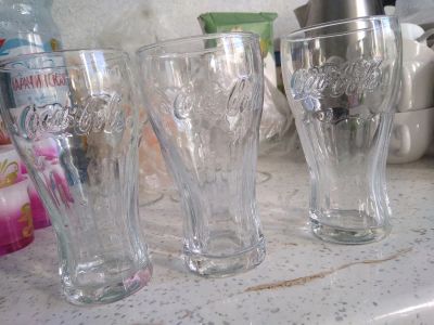 Лот: 24374898. Фото: 1. 3 стакана Coca-Cola 0.25 с 1 рубля. Кружки, стаканы, бокалы