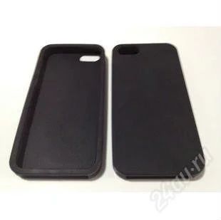 Лот: 2516481. Фото: 1. Силиконовый чехол iPhone 5 чёрный. Чехлы, бамперы