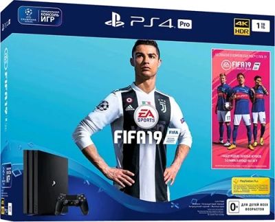 Лот: 12493954. Фото: 1. Sony playstation 4 pro 1tb + fifa... Игровые приставки, консоли