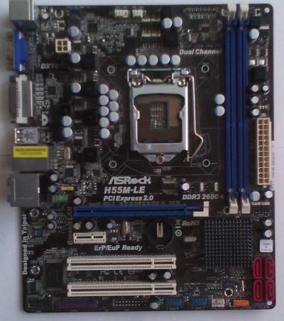 Лот: 6696142. Фото: 1. Asrock H55M-LE 1156 Socket (Б... Материнские платы