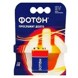 Лот: 12949327. Фото: 1. Батарейка Фотон 6LR61 крона 1шт... Батарейки, аккумуляторы, элементы питания