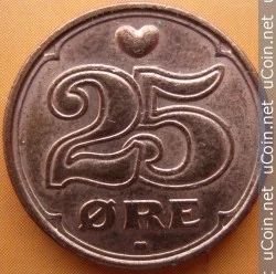 Лот: 4962340. Фото: 1. 25 Эре Дания 2007г. Европа