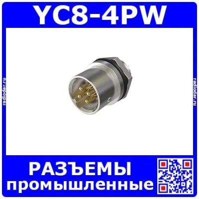Лот: 19927583. Фото: 1. YC8-4PW -вилочное гнездо на панель... Разъёмы