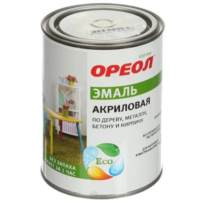 Лот: 24111168. Фото: 1. Эмаль Ореол, для внутренних и... Краски, лаки, растворитель