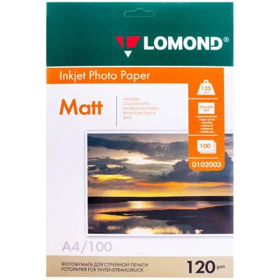 Лот: 25541859. Фото: 1. Бумага Lomond 120 г/м2, А4, матовая... Бумага