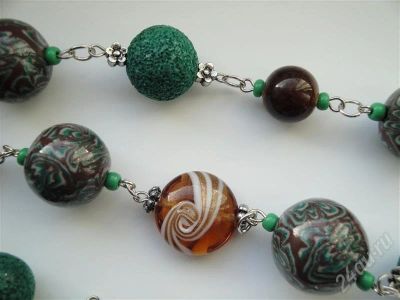 Лот: 605734. Фото: 1. Изделия из полимерной глины,колье... Цепочки