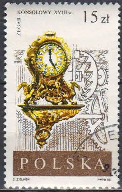 Лот: 25054366. Фото: 1. 1988. Польша. Старинные часы... Марки