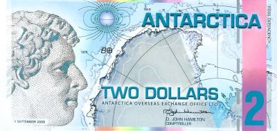 Лот: 21985981. Фото: 1. 2 доллара 2008 год. Антарктика... Частные выпуски, копии банкнот