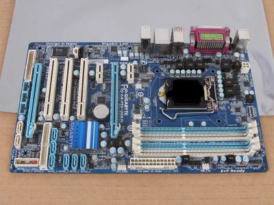 Лот: 19383977. Фото: 1. Материнская плата Gigabyte p55-usb3l... Материнские платы