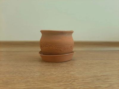 Лот: 15767934. Фото: 1. Горшок маленький керамика глина... Кашпо, горшки, вазоны для цветов