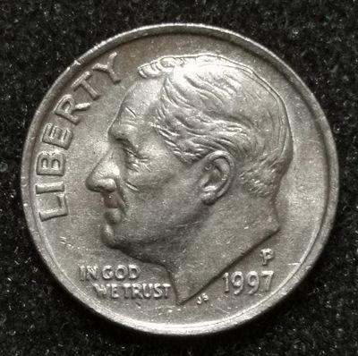 Лот: 23528787. Фото: 1. 10 центов (дайм) 1997 года. США... Америка