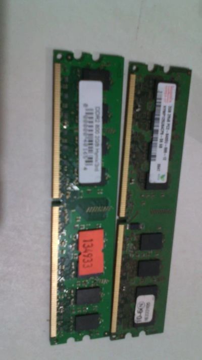 Лот: 5417078. Фото: 1. 2 модуля Hynix DDR2 800 DIMM 2Gb. Оперативная память