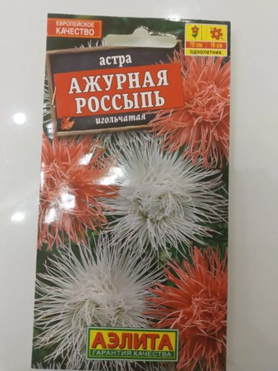Лот: 20270465. Фото: 1. Астра китайская ажурная россыпь... Садовые цветы