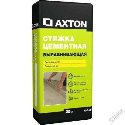 Лот: 10238114. Фото: 1. Стяжка для пола Axton (25 кг). Смеси, шпатлевки, цемент