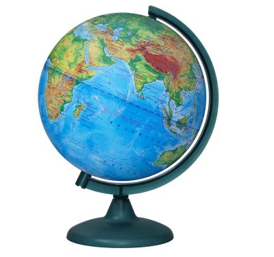 Лот: 14416584. Фото: 1. Глобус с физической картой мира... Другое (учёба (школа, вуз))