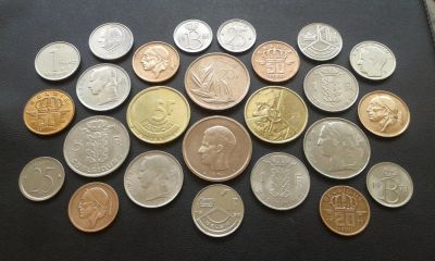 Лот: 7695860. Фото: 1. 25 монет Бельгии - Одним лотом... Наборы монет