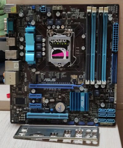 Лот: 20270706. Фото: 1. Мат. плата Asus p7p55-m/LGA1156... Материнские платы