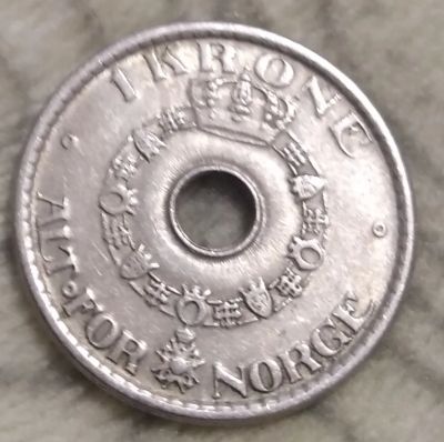 Лот: 18736018. Фото: 1. Норвегия, 1 крона, 1951. Европа