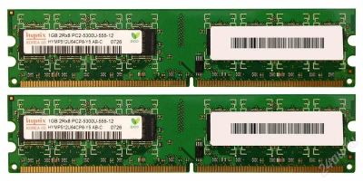 Лот: 1728783. Фото: 1. Hynix 2Gb (2x1Gb) DDR2 PC-5300... Оперативная память