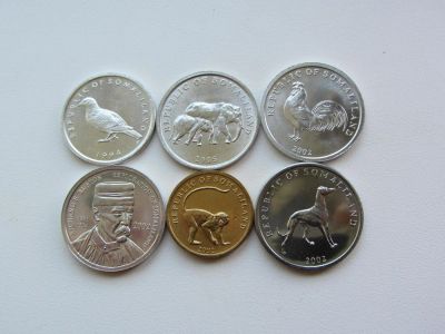 Лот: 11736992. Фото: 1. Сомалиленд набор из 6 монет 1994-2005... Африка