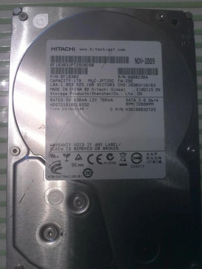 Лот: 9024474. Фото: 1. 1 ТБ Жесткий диск Hitachi Deskstar... Жёсткие диски (HDD)
