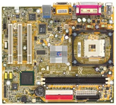 Лот: 3255421. Фото: 1. Gigabyte GA-8LD533, Socket 478. Материнские платы