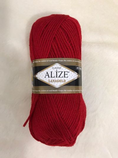 Лот: 14925230. Фото: 1. Пряжа Alize Lanagold 49% шерсть... Ткани, нитки, пряжа