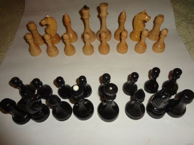 Лот: 12987711. Фото: 1. Шахматы деревянные из СССР. Шахматы, шашки, нарды