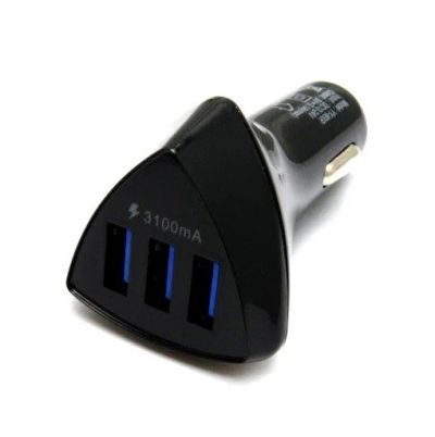 Лот: 15256638. Фото: 1. Авто-адаптер 12V->3*USB 3,1A QC... Другое (оснащение, оборудование, аксессуары)