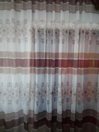Лот: 10290014. Фото: 1. Вуаль с поперечным рисунком. Шторы, тюль
