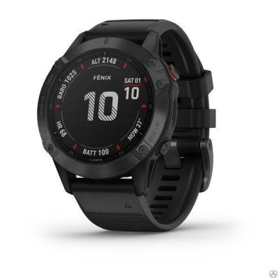 Лот: 15892985. Фото: 1. Часы Garmin Fenix 6 Pro черный... Смарт-часы, фитнес-браслеты, аксессуары