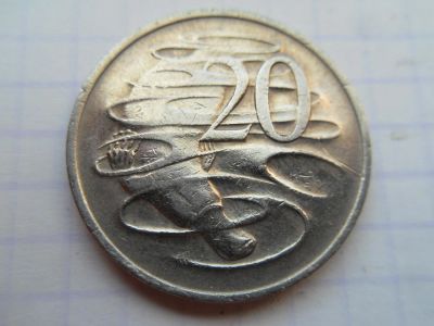 Лот: 9903392. Фото: 1. Австралия 20 центов 1973. Австралия и Океания