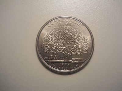 Лот: 5296496. Фото: 1. 25 центов США (квотер). Штат Коннектикут... Америка