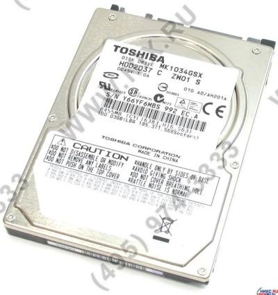 Лот: 5106359. Фото: 1. Жесткий диск toshiba mk1034gsx. Жёсткие диски (HDD)